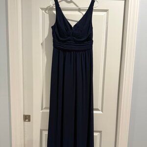 Navy blue evening dress